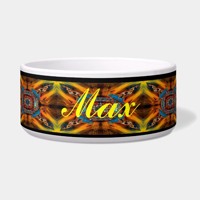 Personalised Mystic Fractal Pet Bowl (Front)