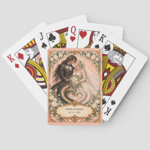 Personalised Naga Bride and Groom Wedding Favour Playing Cards