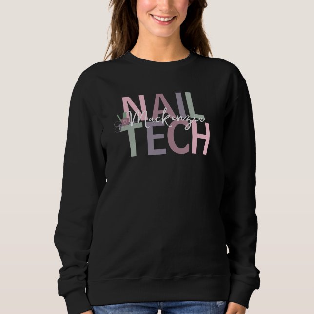 Personalised Nail Tech Sweatshirt (Front)