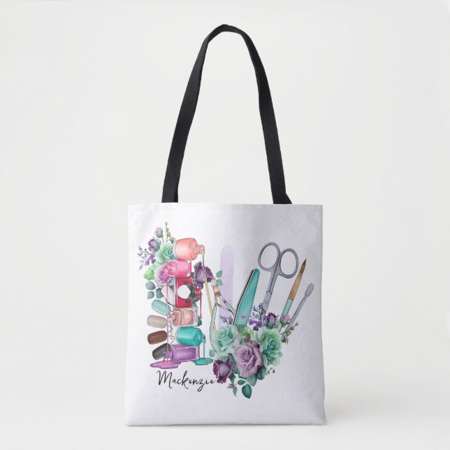 Personalised Nail Tech Tote Bag (Front)