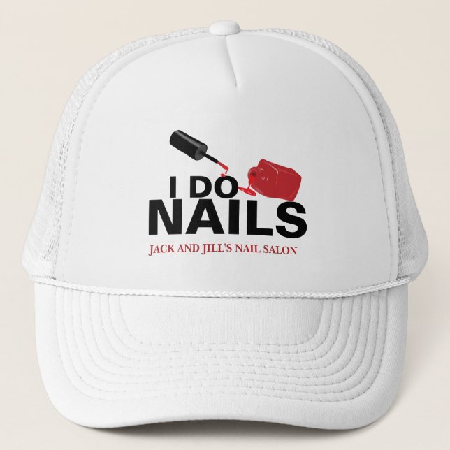 Personalised Nail Technician Trucker Hat (Front)