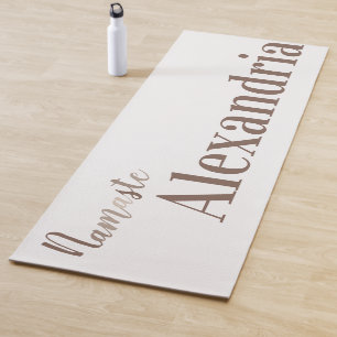 Personalised Namaste Script Typography Yoga Mat