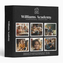 Personalised Name 6 Photo Homeschool Binder