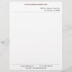 Personalised Name Address Info Colours Letterhead
