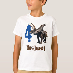 Personalised name Age Dinosaur Jurassic age  T-Shirt