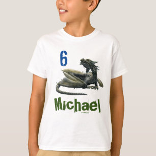 Personalised name Age Dragon T-Shirt
