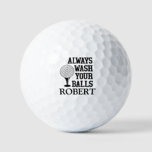 Personalised Name Always Wash Your Balls Funny 