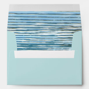 Personalised Name and Address Blue Abstract Envelope