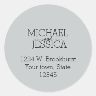 Personalised  name and address classic round sticker