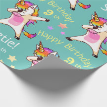 Personalised Name and Age Unicorn Birthday Party