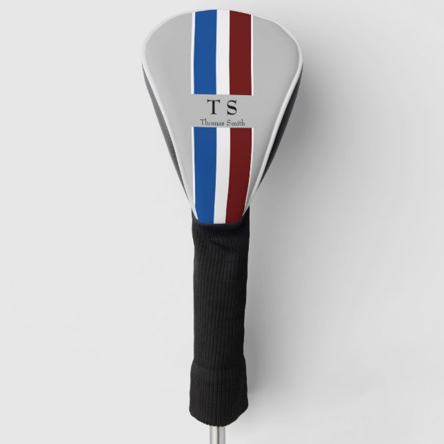 Personalised name and initial   golf head cover (Front)