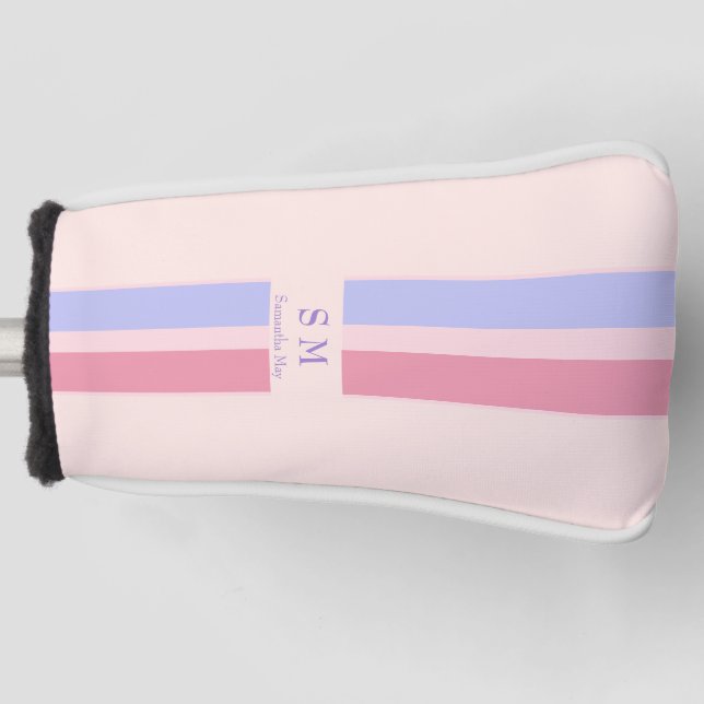 Personalised name and initial   golf head cover (Front)