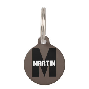 Personalised Name and monogram   Pet Tag