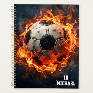 Personalised Name And Number Soccer Ball Football Planner