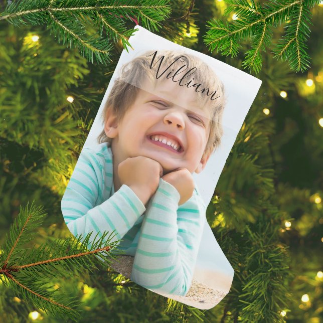 Personalised Name and Photo Small Christmas Stocking (Personalized Name and Photo Small Christmas Stocking)