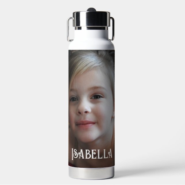 Personalised Name and Photo   Water Bottle (Front)
