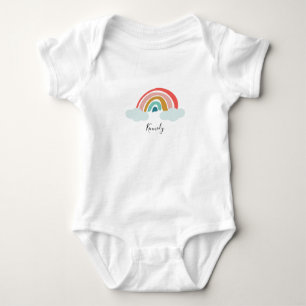 Personalised Name and Rainbow Baby Bodysuit