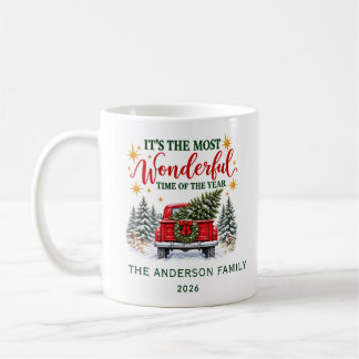 Personalised name and year Christmas Coffee Mug