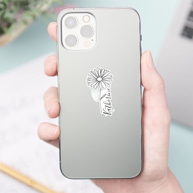 Personalised name April daisy Birth Flower (Phone)