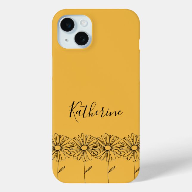 Personalised name April daisy Birth Flower Case-Mate iPhone Case (Back)