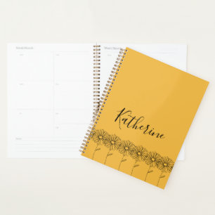 Personalised name April daisy Birth Flower Planner