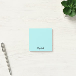 Personalised Name Aqua Colour Home Office Business Post-it Notes