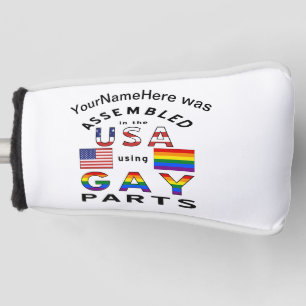 Personalised Name Assembled USA Gay Parts  Golf Head Cover