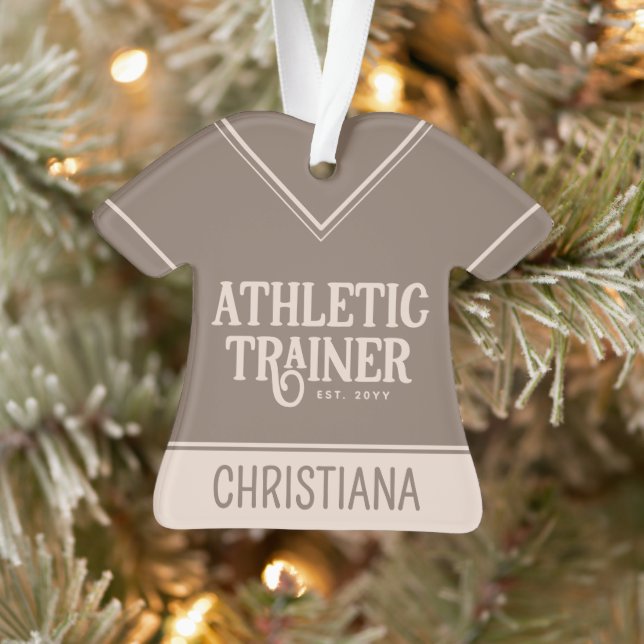 Personalised Name AT Athletic Trainer Graduation Ornament (Tree)