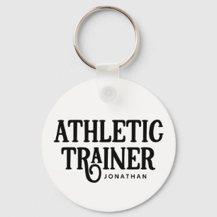 Personalised Name Athletic Trainer AT Key Ring