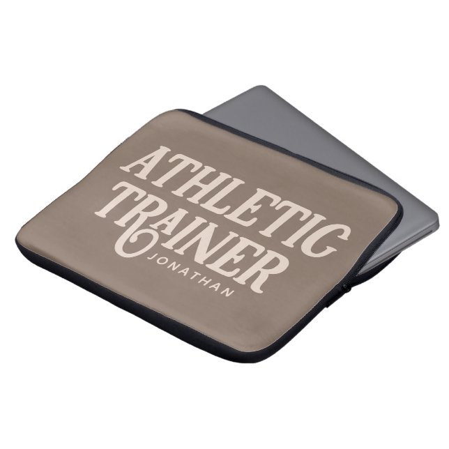 Personalised Name Athletic Trainer Laptop Sleeve (Front Top)