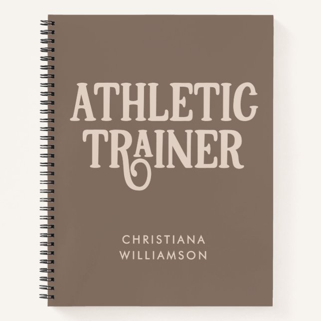 Personalised Name Athletic Trainer Notebook (Front)