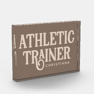 Personalised Name Athletic Trainer Photo Block