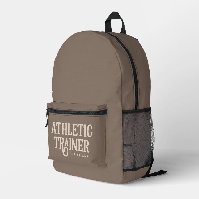 Personalised Name Athletic Trainer Printed Backpack (Back Corner Right)