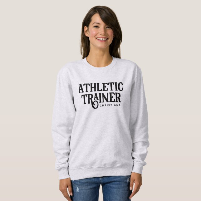 Personalised Name Athletic Trainer Sweatshirt (Front Full)