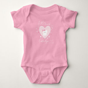 Personalised Name Baby Girl First Tooth Outfit Bab Bodysuit