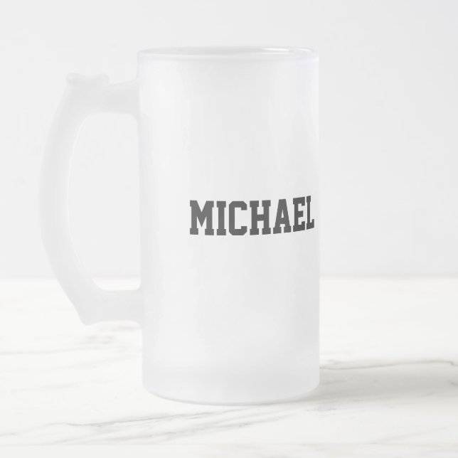 Personalised name bachelor beer stein sport mug (Left)