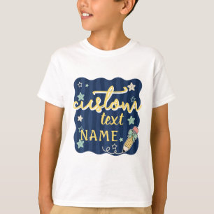 Personalised Name Back To School Grade T-Shirt