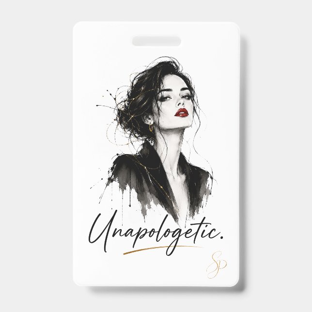 Personalised Name Badge | Unapologetic.   ID Badge (Front)