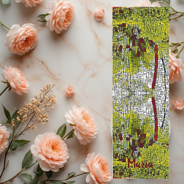 Personalised Name Bamboo Art Meditation Yoga Mat (Personalized Name Bamboo Art Meditation Yoga Mat)