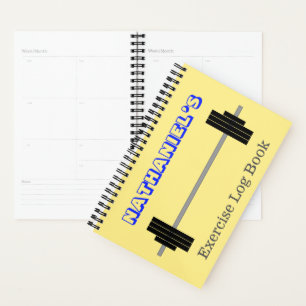 Personalised Name + Barbell Planner