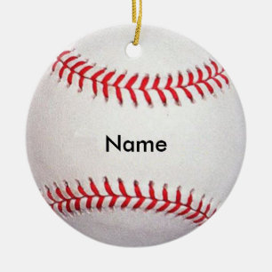 Personalised Name Baseball Christmas Ornament