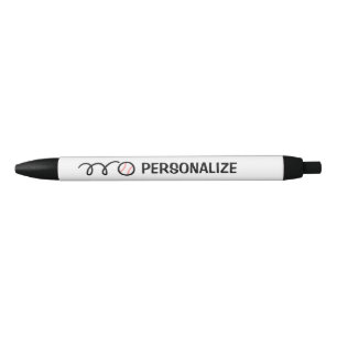 Personalised name baseball sports logo pen