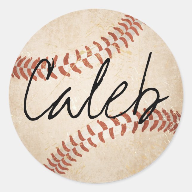 Personalised Name Baseball Stickers (Front)