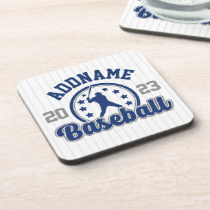 Personalised NAME Baseball Team Player Game Coaster