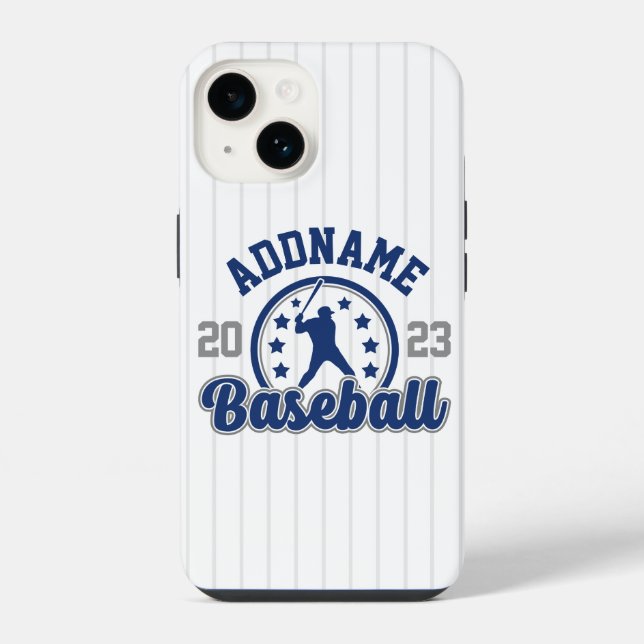 Personalised NAME Baseball Team Player Game iPhone Case (Back)