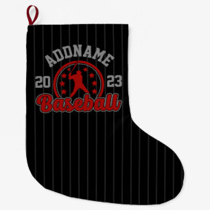 Personalised NAME Baseball Team Player Game Large Christmas Stocking