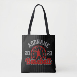 Personalised NAME Baseball Team Player Game Tote Bag
