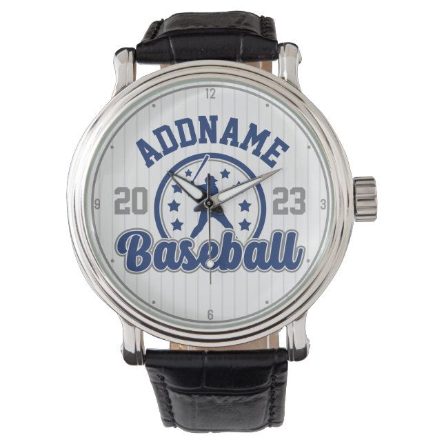 Personalised NAME Baseball Team Player Game Watch (Front)