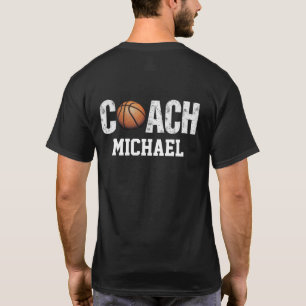 Personalised Name Basketball coach custom tee     