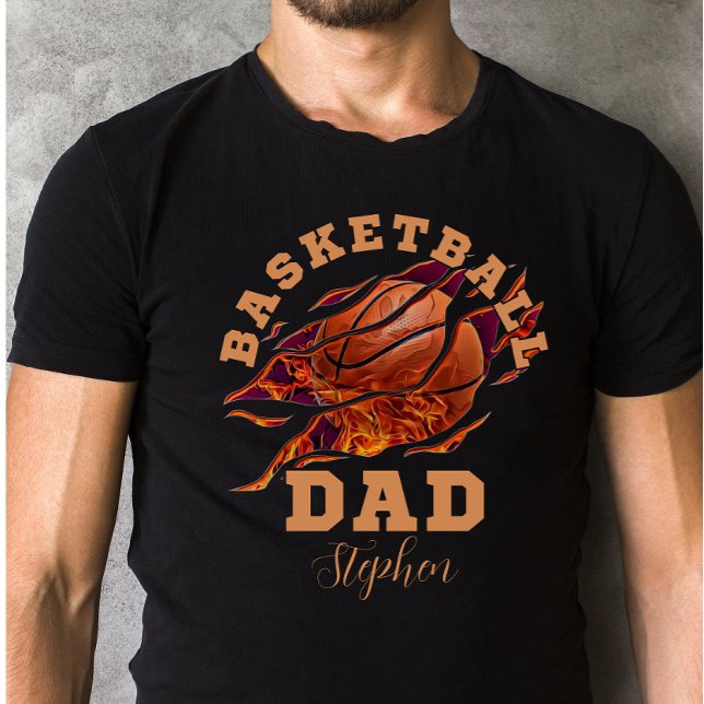 Personalised name basketball dad fathers day T-Shirt (Creator Uploaded)